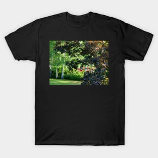 Red car hiding in the trees T-Shirt